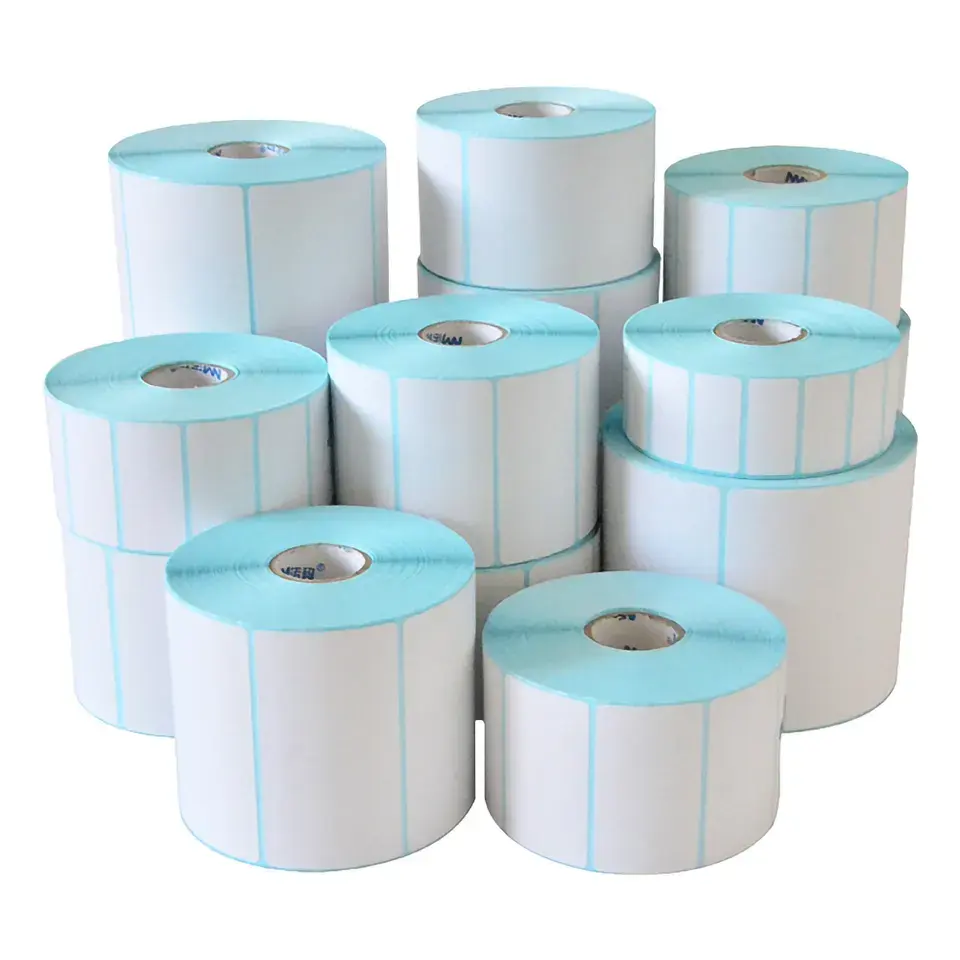 Hersteller selbst klebendes Etiketten papier Jumbo Roll Versand etiketten drucker 4x6 Thermopapier etikett Großhandel in verschiedenen Größen