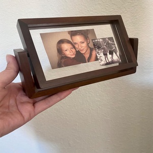 Rustik yüzer resimler çerçeve ahşap masa üstü prim ahşap çerçeveler için dönen fotoğraf tarafı ile - Product Image 3