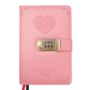 2021A5 B6 PU Cover Personal Pink Diary Password Coded <strong>Lock</strong> 116 Sheets <strong>Notebook</strong> <strong>with</strong> Box Journals Thick <strong>Notepad</strong> School Stationery - Product Image 1