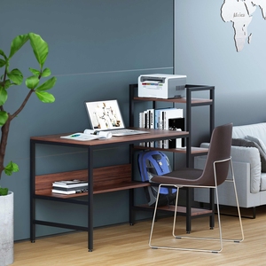 广州金属木现代白书房电脑单张工作桌家庭办公工作站桌 - Product Image 4