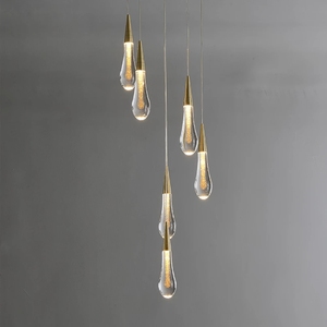 Customizable Post-modern Cristal Led Water Drop Pendant <strong>Light</strong> Staircase Lamp - Product Image 3