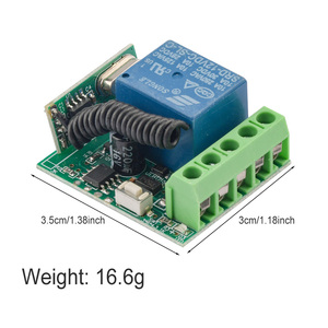 DC12V 10A 315/433MHz 1 Channel <strong>Wireless</strong> <strong>Relay</strong> RF Remote <strong>Control</strong> Switch Receiver - Product Image 3
