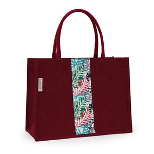 Bán Buôn Công Suất Lớn Đay Tiện Ích Totes Túi Vải Vibrant Tái Sử Dụng Giản Dị <span class=keywords><strong>Tote</strong></span> Hai Biểu Tượng Tùy Chỉnh Bông Bền Đa Năng - Product Image 2