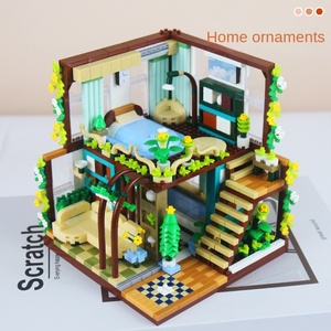 Quiet Book Pavilion bloques de construcción de micropartículas juguetes educativos de ensamblaje juegos de juguetes de microbloques de construcción - Product Image 2