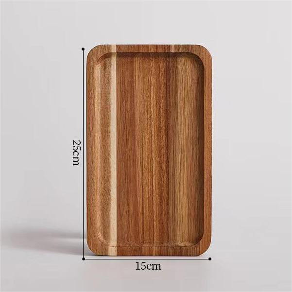 Brown rectangle tray 25*15*1.5cm