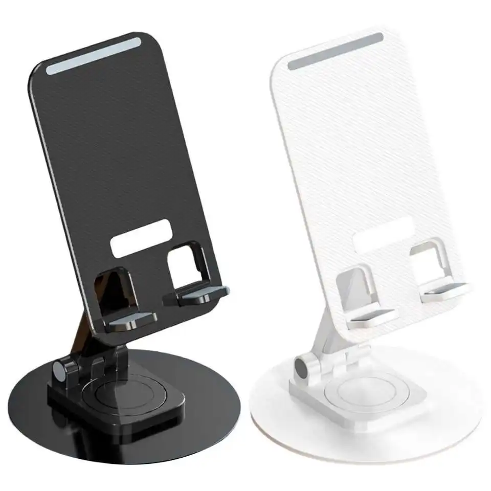 Vendas quentes Portable Desktop Stand Suporte Dobrável Do Telefone Celular Mesa Ajustável Suporte Do Telefone Móvel Com Base Rotativa