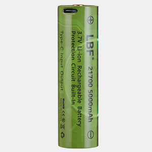 Botón LBF Top 21700 3,7 V 5000mAh Batería recargable de iones de litio Tipo-C Batería de entrada/salida de 3,6 V para faros de linterna - Product Image 5