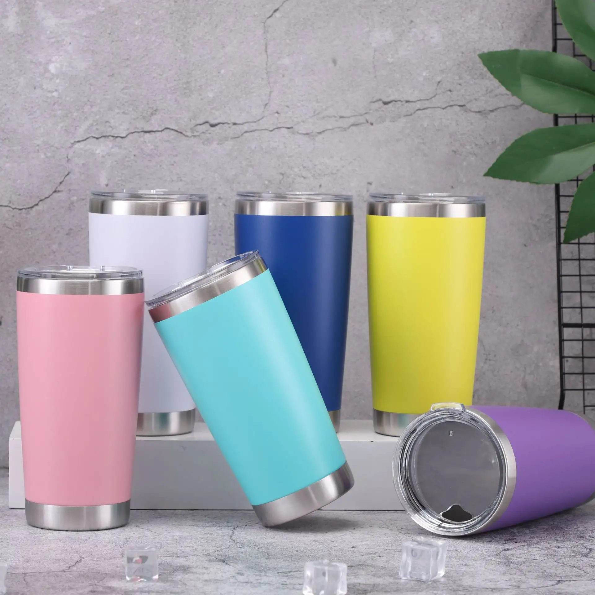 OEM Custom Logo Vacuum Insulated Sublimation Powder Coated Water Bottle Thermal Flask Vacuum Water Bottle For Sports