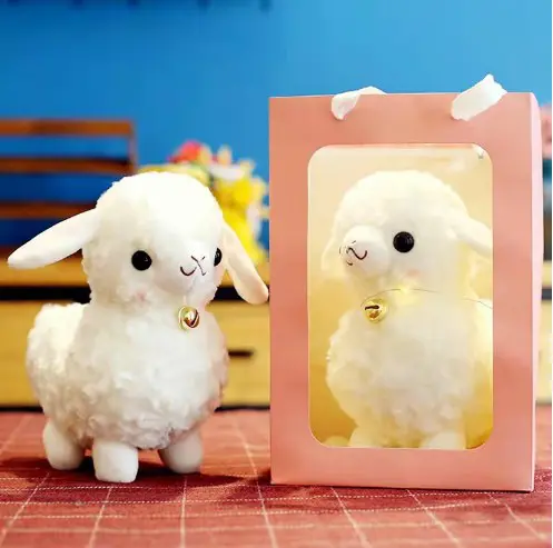 Peluche en peluche très tendance Kawaii cloche en peluche agneau jouets en peluche Animal blanc polaire mouton poupée bébé jouets