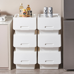 特大スタッカブルフロントオープンPPプラスチック収納ボックス子供用おもちゃ収納オーガナイザー衣類スナック収納コンテナ - Product Image 6