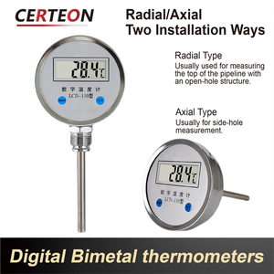 Đầu dò LCD inox chống nước cho quy trình phản ứng trục hướng tâm dùng pin nhiệt kế điện tử - Product Image 3