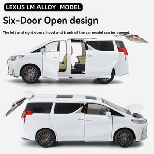 1:24 Lexus LM300 Diecast <strong>Model</strong> Car with Key Sound &amp; Light Pullback Metal Toy Ornament Superhero Car Decorate <strong>Model</strong> - Product Image 5