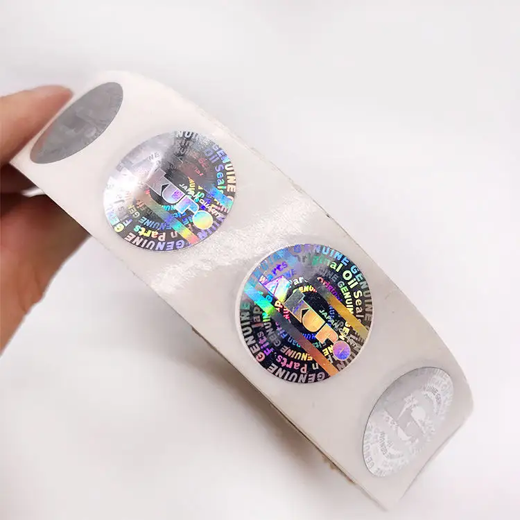 Çin üretici su geçirmez hologram etiket yuvarlak sticker logo çıkartmalar özel