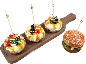 Handmade món khai vị xiên tre bóng trang trí Cocktail Pick Vàng Sliver trái cây uống bánh Picks <span class=keywords><strong>Sticks</strong></span> - Product Image 2