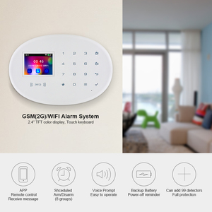 KERUI-sistema de alarma de seguridad para el hogar, Panel táctil inalámbrico TFT de 2,4 pulgadas, WIFI, 4G, GSM, alarma antirrobo para casa inteligente, Tuya - Product Image 4