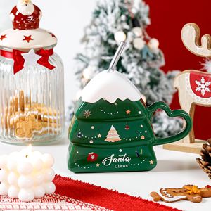 新年の木クリスマスコーヒーマグ陶器クリスマスツリーマグコーヒーマグヤシの木のデザインバレンタインギフト家の装飾のためのギフト - Product Image 4