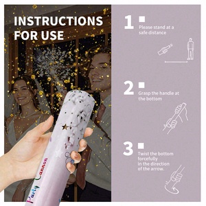 مصنع الجملة الدورية أنابيب زهرة الزفاف حلويات مدفع يده حزب بوبر & رذاذ لحفلات الزفاف والحفلات - Product Image 4