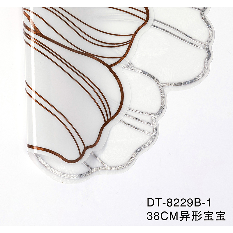 Rose Gold Flower Shape Irregular Eco PVC Placemats For Dinning Table