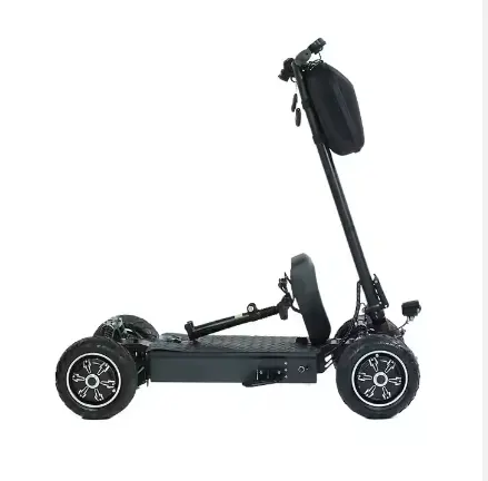 Scooter eléctrico de 4 ruedas de frenado delantero y trasero de alta resistencia para caminar en la ciudad eléctrica de alta calidad