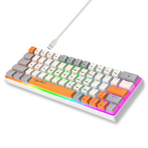 Redwingy V500 Teclado mecánico para juegos de 63 teclas ABS RGB retroiluminado Durable Mini interfaz tipo C Teclado con cable USB para tableta - Product Image 4