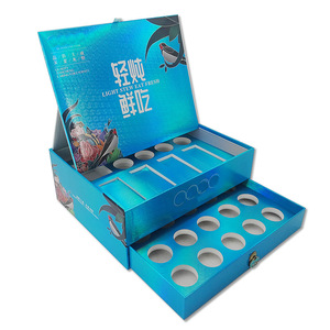 双层磁性纸板箱药用保健包装纸盒抽屉拉燕窝套装包装礼盒 - Product Image 1