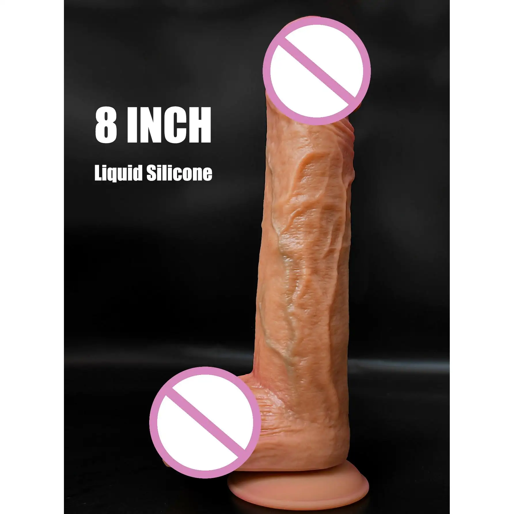 MOGlovers Amazon 8 pollici realistico impermeabile prepuzio pene per adulti giocattoli del sesso in Silicone morbido Dildo per donna