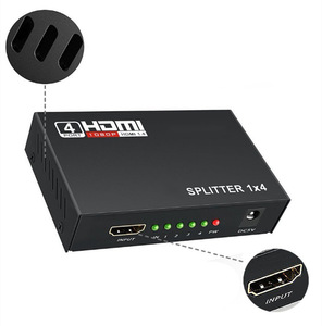 Convertidor divisor 4 en 1, 1 entrada y 4 salidas, adaptador hembra HDTV que funciona al mismo tiempo, 3D 1080p