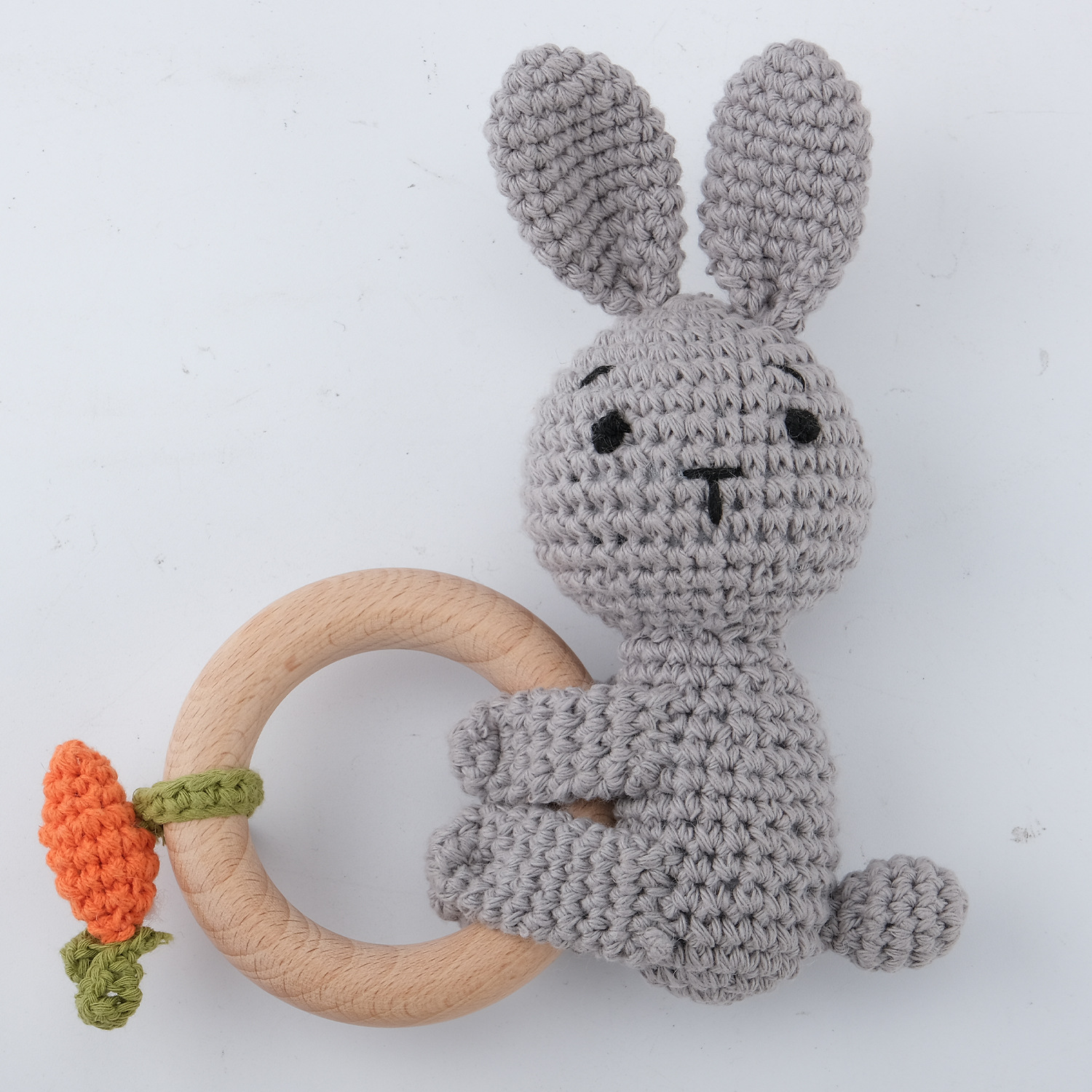 Hug - gray rabbit - animal rattles