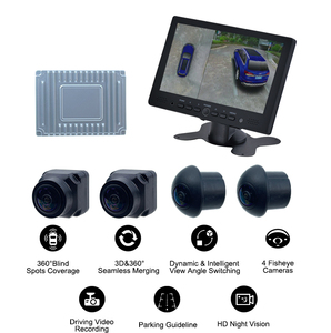 720P通用2D 3D 360度环绕圆形后视汽车倒车4摄像头停车传感器 - Product Image 6