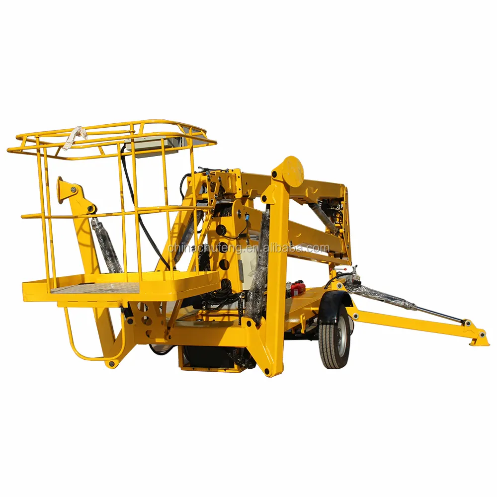 Aerial Work Hydraulic Mobile Articulated Crank Arm Lift Platform simply control self propelled cherry picker boom lift