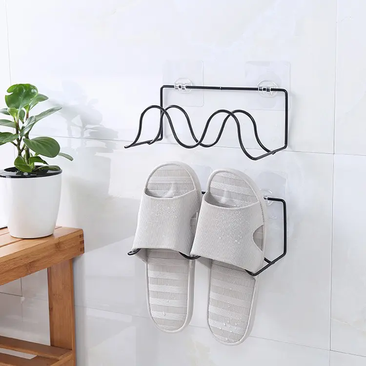 BESKO Fissato Al Muro Cremagliera di Immagazzinaggio del Pattino di Scarpe di Ferro Cremagliera Bagno Pantofola Rack Stand