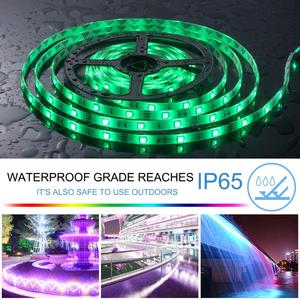 Светодиодная лента RGB 5050 SMD гибкая лента неоновая светодиодная Диодная лента 5 м 10 м 15 м Светодиодная лента Fita 12 В + пульт дистанционного управления + переходник - Product Image 6