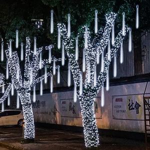 <strong>50cm</strong> 80cm 8 <strong>Tubes</strong> Falling Rain String Cascading Christmas LED Meteor Shower Light for Wedding Party