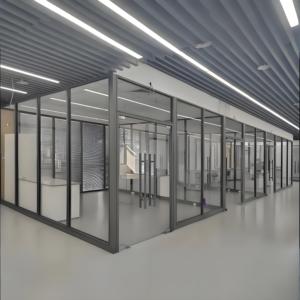 Durable and Cost-effective Soundproof Full High Louver Glass <strong>Partition</strong> Wall <strong>System</strong> for Office Project