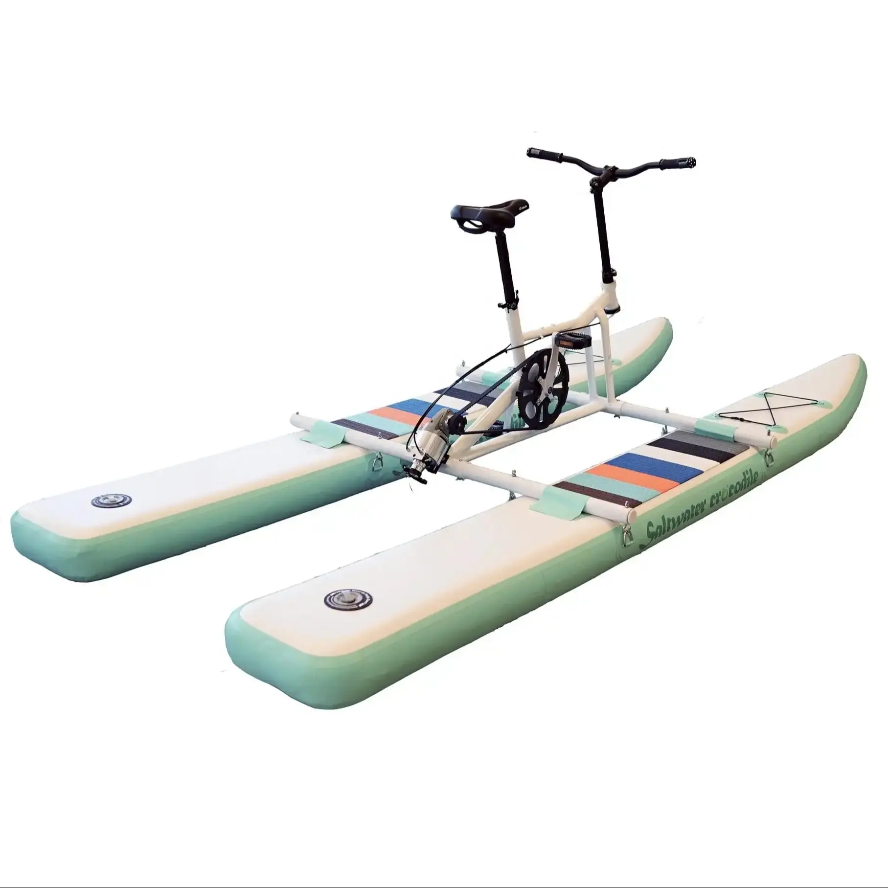 Funworld sport Aufblasbare schwimmende graue Wasserrad-Pedal boote Hydro cycle Bicycle Water Bike