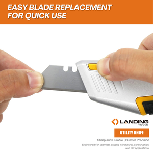521007 Auto Loading 3-Position Retractable Fixed Blade Utility Knife , Heavy <strong>Duty</strong> Box <strong>Cutter</strong> , Self Retracting - Product Image 5