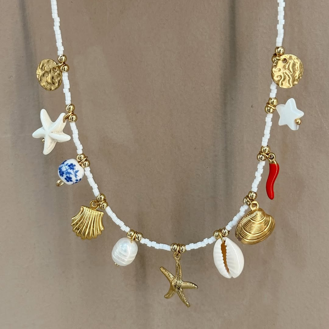 Starfish pepper finished necklace