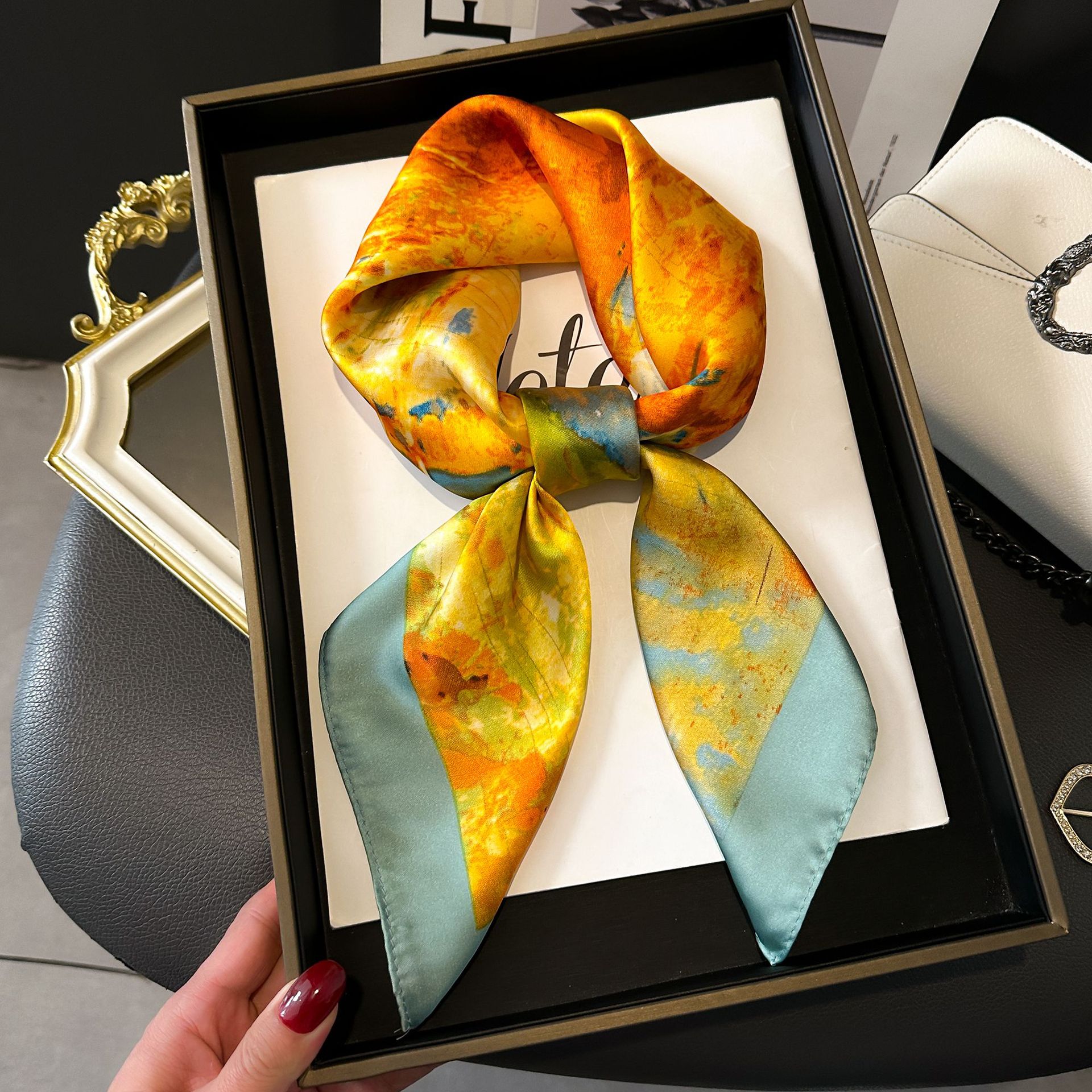 2# peinture à l'huile de feuille d'érable - 70*70