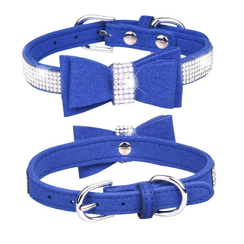Blue bow velvet