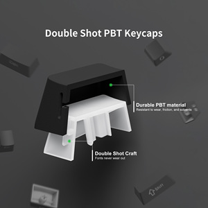 ชุดปุ่มกด PBT ด้านพิมพ์ลายด้านข้างกุญแจยิงสองชั้นทะลุผ่านที่กำหนดเอง keycaps สีดำโปรไฟล์ OEM กุญแจ136 - Product Image 5