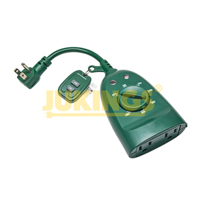Wetterfeste 15A-Fernbedienungszeitschalter für Hausgarten 2 geerdete Steckdosen 2H/4H/6H/8H Countdown-Timer 125V Timer 110V. - Product Image 1