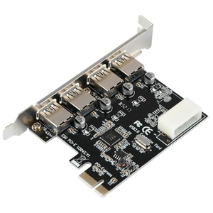 PCI E ไปยัง USB ฮับ3.0อะแดปเตอร์4พอร์ต PCI E PCIe 1X deskp การ์ดขยายคอมพิวเตอร์4 S 5Gbps ความเร็ว - Product Image 4