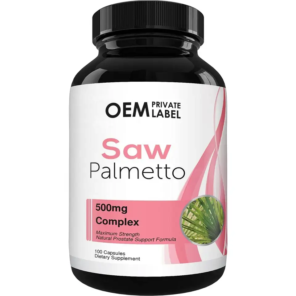 Biocaro OEM Private Label Saw Palmetto capsule supporta la crescita dei capelli estratti organici miscelati Saw Palmetto integratore
