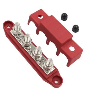 HLNT Marine Automotive 250 Amp Rating 4 Post Power Distribution Block <strong>Busbar</strong> With Cover - Product Image 5