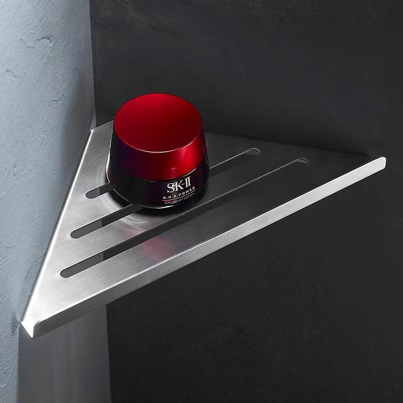 Brushed corner storage rack