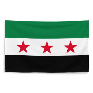 Factory Direct Wholesale Waterproof <strong>All</strong> Country Pennant Red White Green Revolution <strong>Syria</strong> Hand Waving Flag - Product Image 6