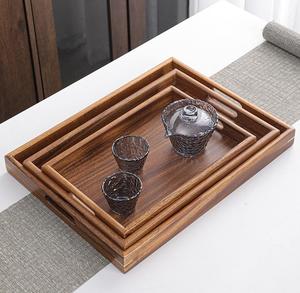 北欧风格胡桃木长方形茶盘 - Product Image 2