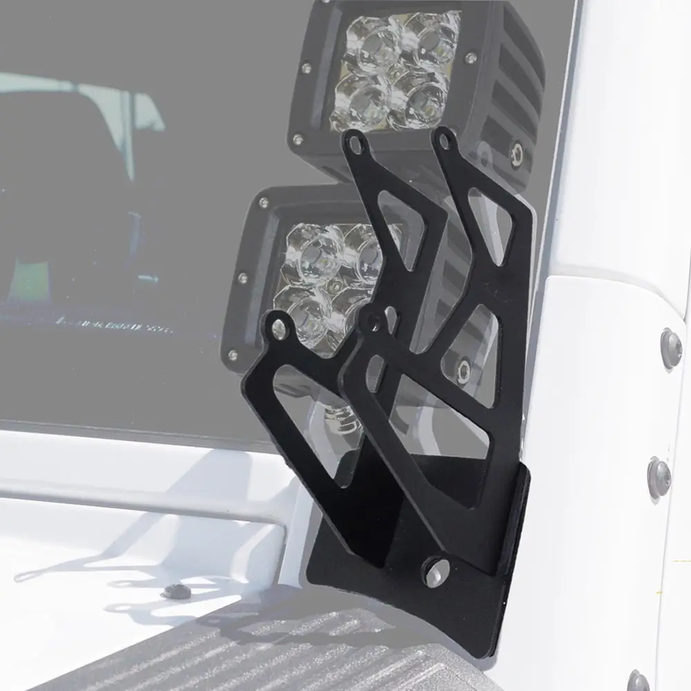 Accessori per ricambi Auto anteriori fuoristrada universali staffe per luce di inondazione Spot a doppio LED montaggio per Jeep Wrangler