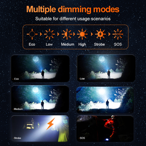 Helius 1350 Lumens Sáng Đèn Lồng Mạnh Mẽ 40W Chất Lượng Cao Có Thể Sạc Lại Cắm Trại Zoom <span class=keywords><strong>Torch</strong></span> Ánh Sáng Chiến Thuật Trắng <span class=keywords><strong>LED</strong></span> Đèn Pin - Product Image 3