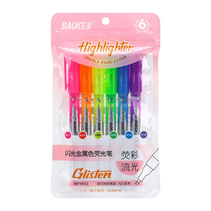 <strong>Highlighter</strong> Set Colored Stationary <strong>Highlighter</strong> Palette 6 <strong>Colors</strong> School Supply Stationery Set <strong>Highlighter</strong> - Product Image 1